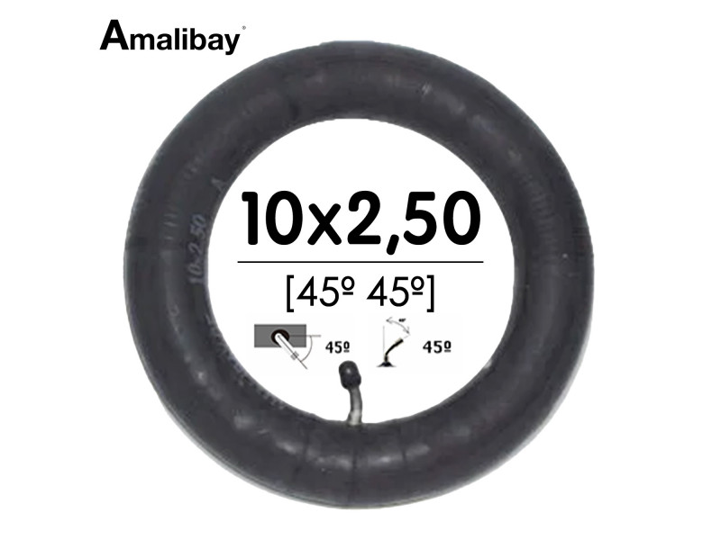 Camara Patinete 10x2,5 Válvula 45º Premium