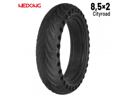 Cubierta maciza 8,5×2 Agujereada NEGRA [Nedong]