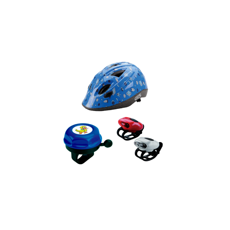 Pack infantil - Casco Azul - Timbre Azul