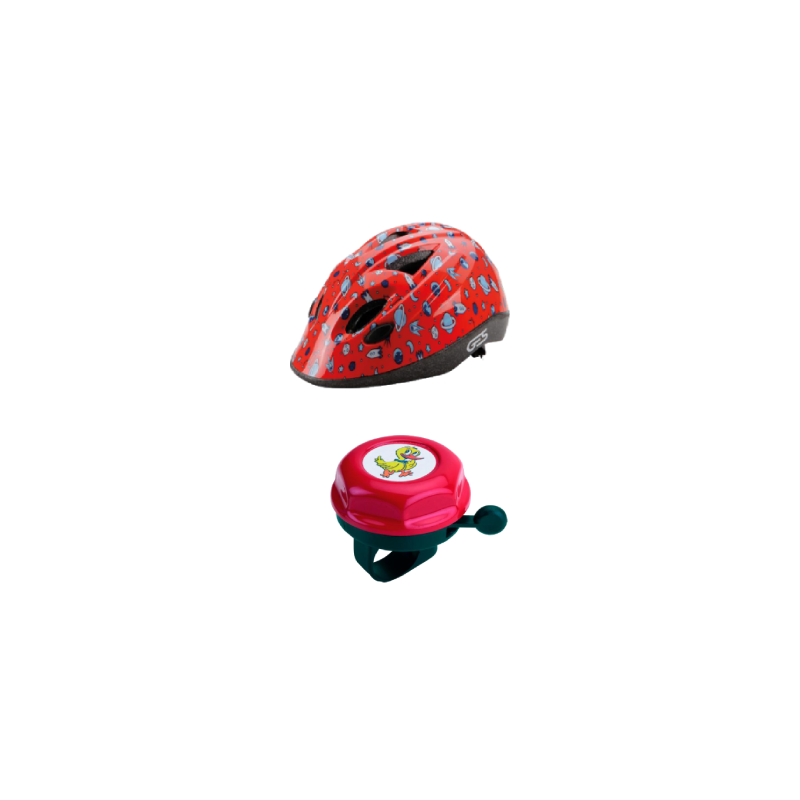 Pack infantil - Timbre Rojo - Casco Rojo