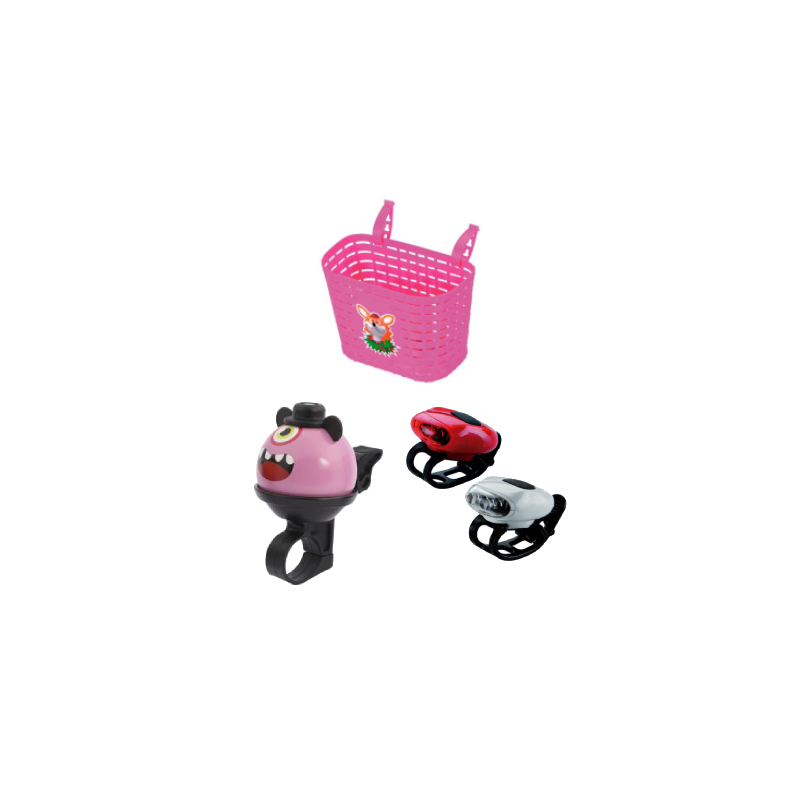 Pack infantil - Cesta Rosa - Monstruito Rosa