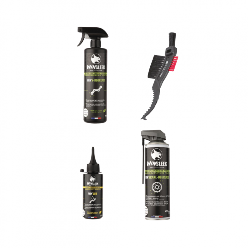 Pack Mantenimiento Desengrasantes, Cepillo y Lubricante